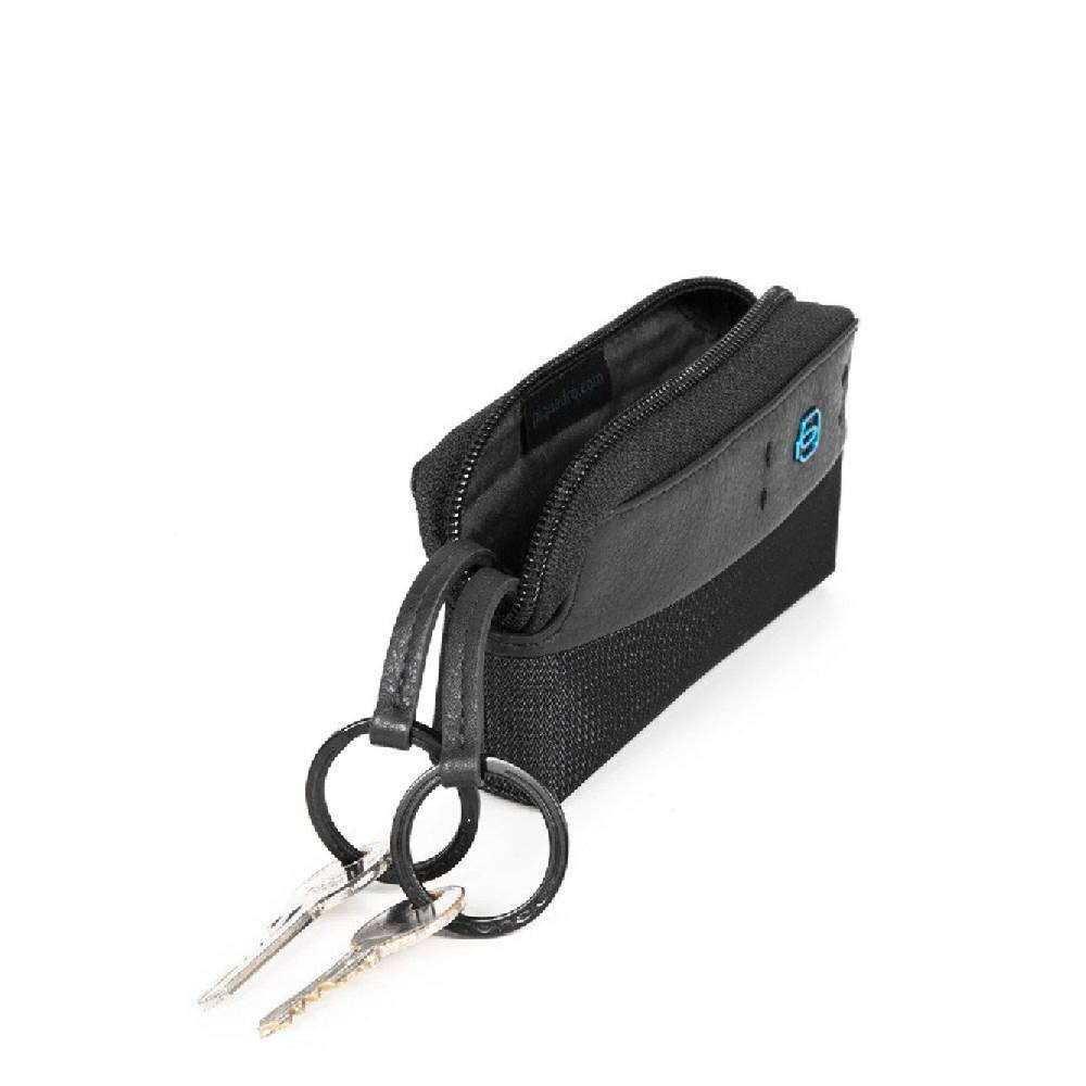 PIQUADRO  Portachiavi Piquadro Nero in Pelle - Accessorio Unisex Grandi sconti