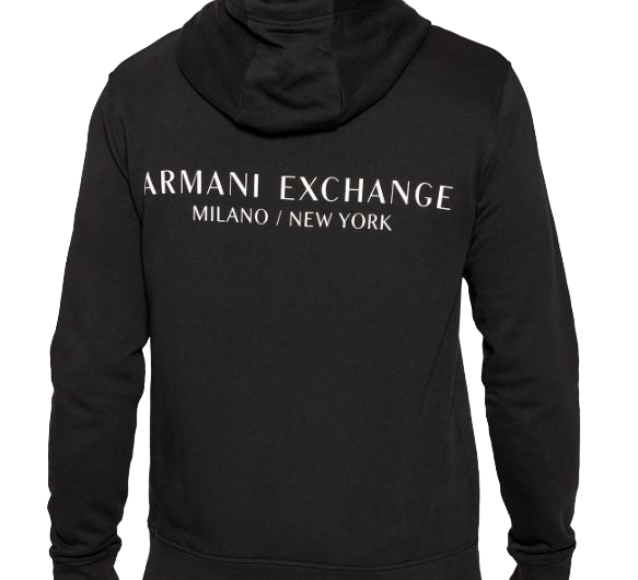 ARMANI EXCHANGE  Felpa Nera in Cotone Misto Armani Exchange Uomo Nuovi prodotti