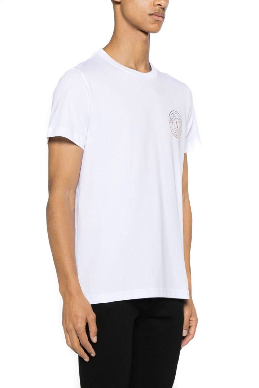 VERSACE JEANS COUTURE  T-Shirt Uomo Cotone Bianco Versace Jeans Couture Super Saving Price