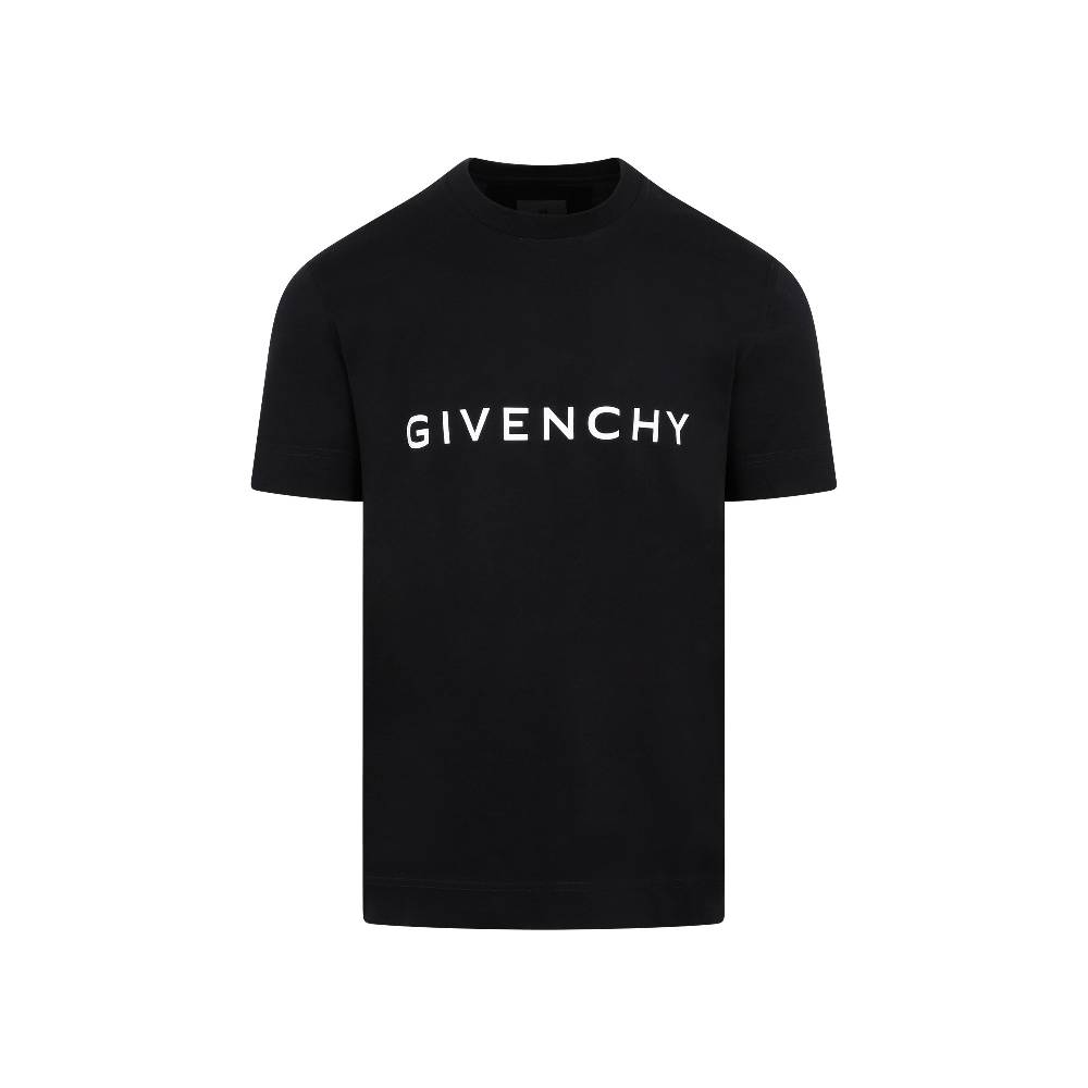GIVENCHY  T-Shirt Logo Cotone Nero Givenchy Uomo Latest stili