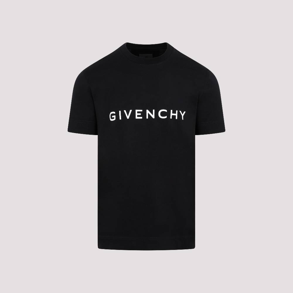 GIVENCHY  T-Shirt Logo Cotone Nero Givenchy Uomo Latest stili