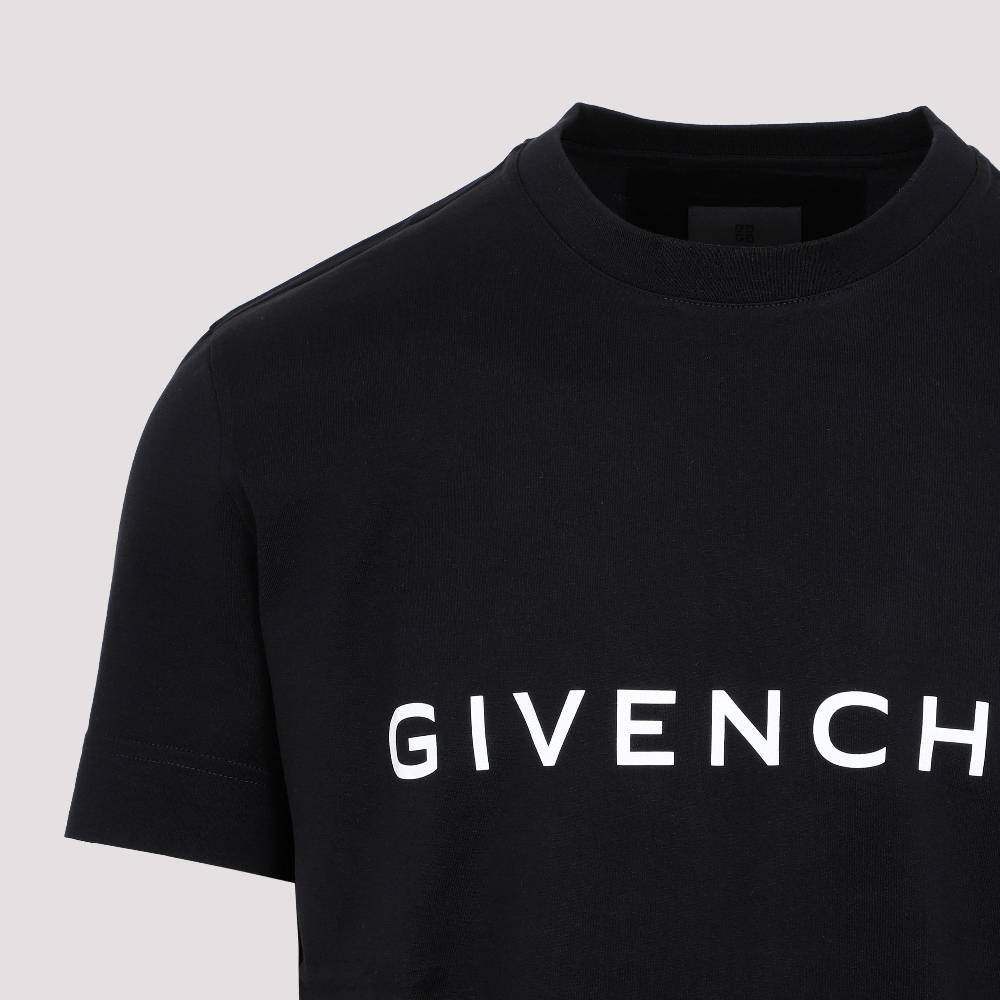 GIVENCHY  T-Shirt Logo Cotone Nero Givenchy Uomo Latest stili