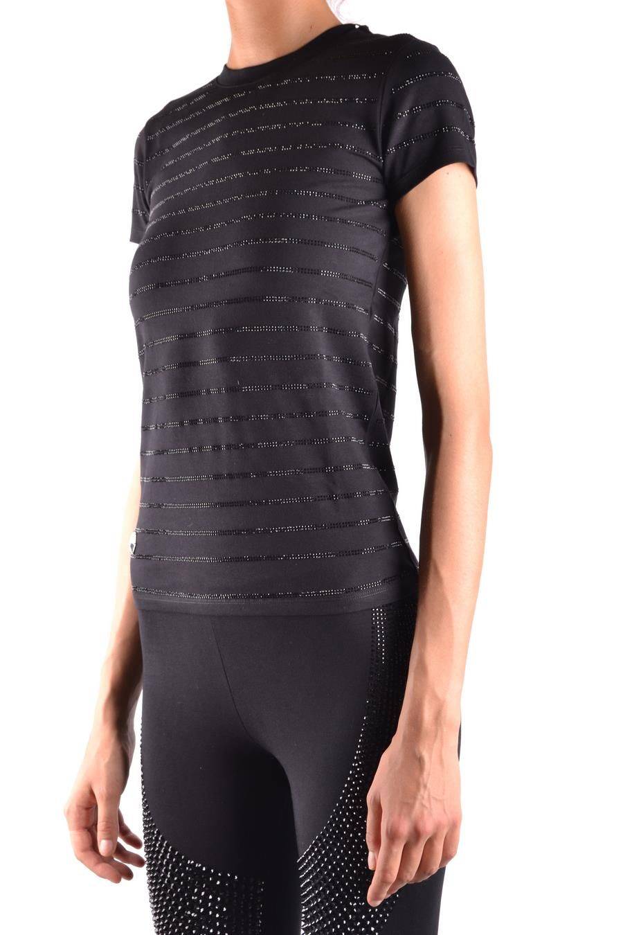 PHILIPP PLEIN  T-shirt Nera in Cotone Elasticizzato Philipp Plein Donna Fino al 55% di sconto