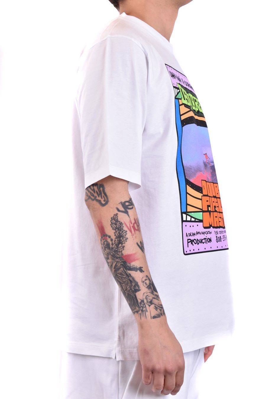 DSQUARED2  T-Shirt Uomo in Cotone Bianco DSQUARED2 Solo un giorno rimasto