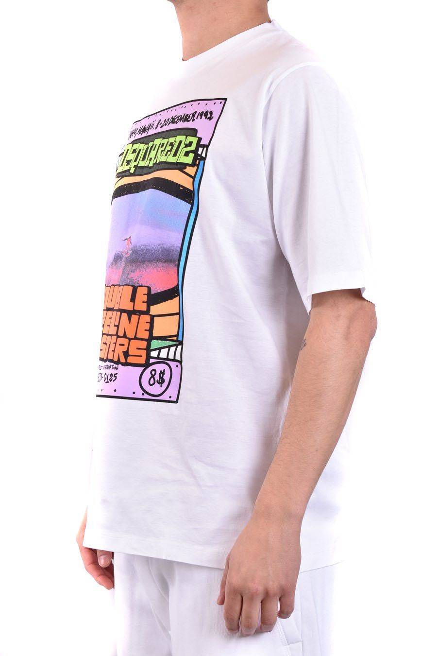 DSQUARED2  T-Shirt Uomo in Cotone Bianco DSQUARED2 Solo un giorno rimasto