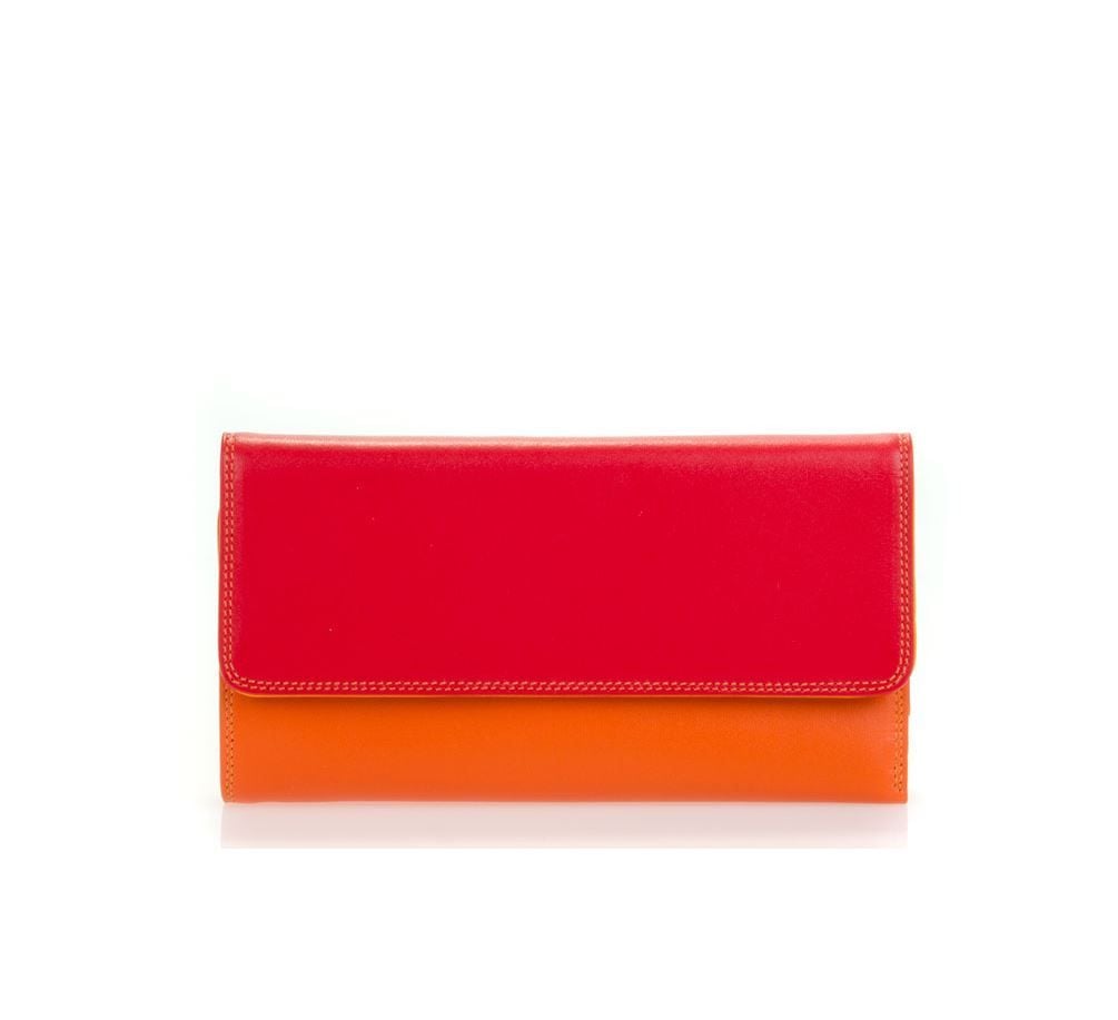 MYWALIT  Portafoglio Tri-Fold Elegante in Pelle Rossa MYWALIT Esporta salva