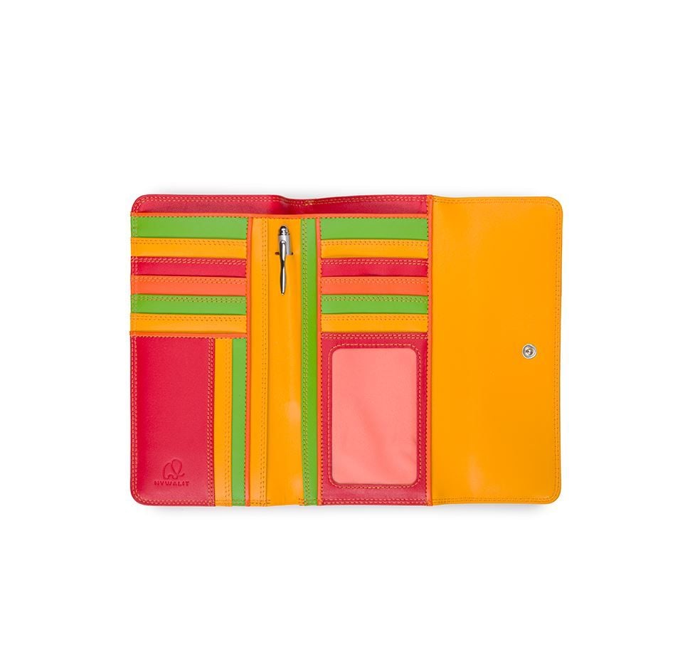 MYWALIT  Portafoglio Tri-Fold Elegante in Pelle Rossa MYWALIT Esporta salva