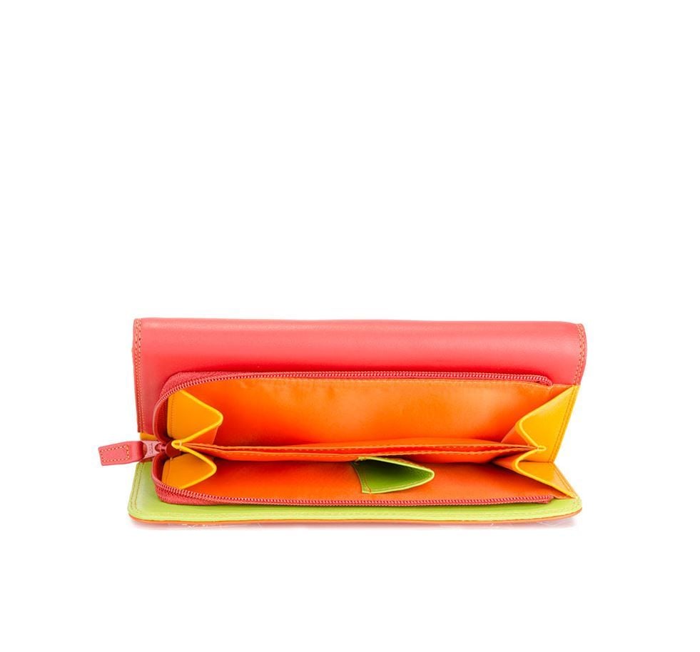 MYWALIT  Portafoglio Tri-Fold Elegante in Pelle Rossa MYWALIT Esporta salva
