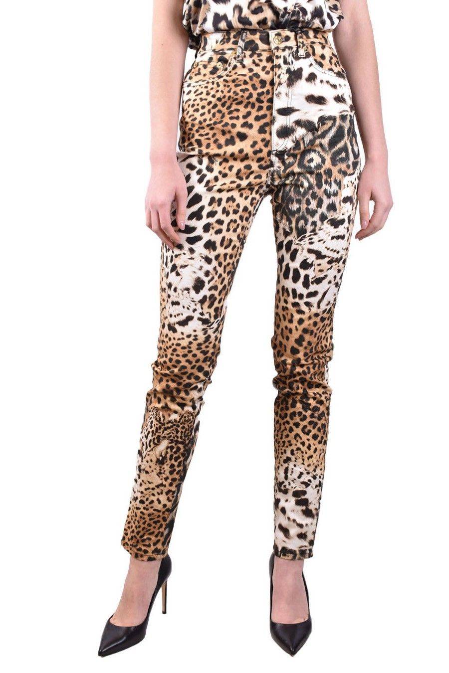 ROBERTO CAVALLI  Pantaloni Donna Cotone Beige ROBERTO CAVALLI Black Friday Prezzi