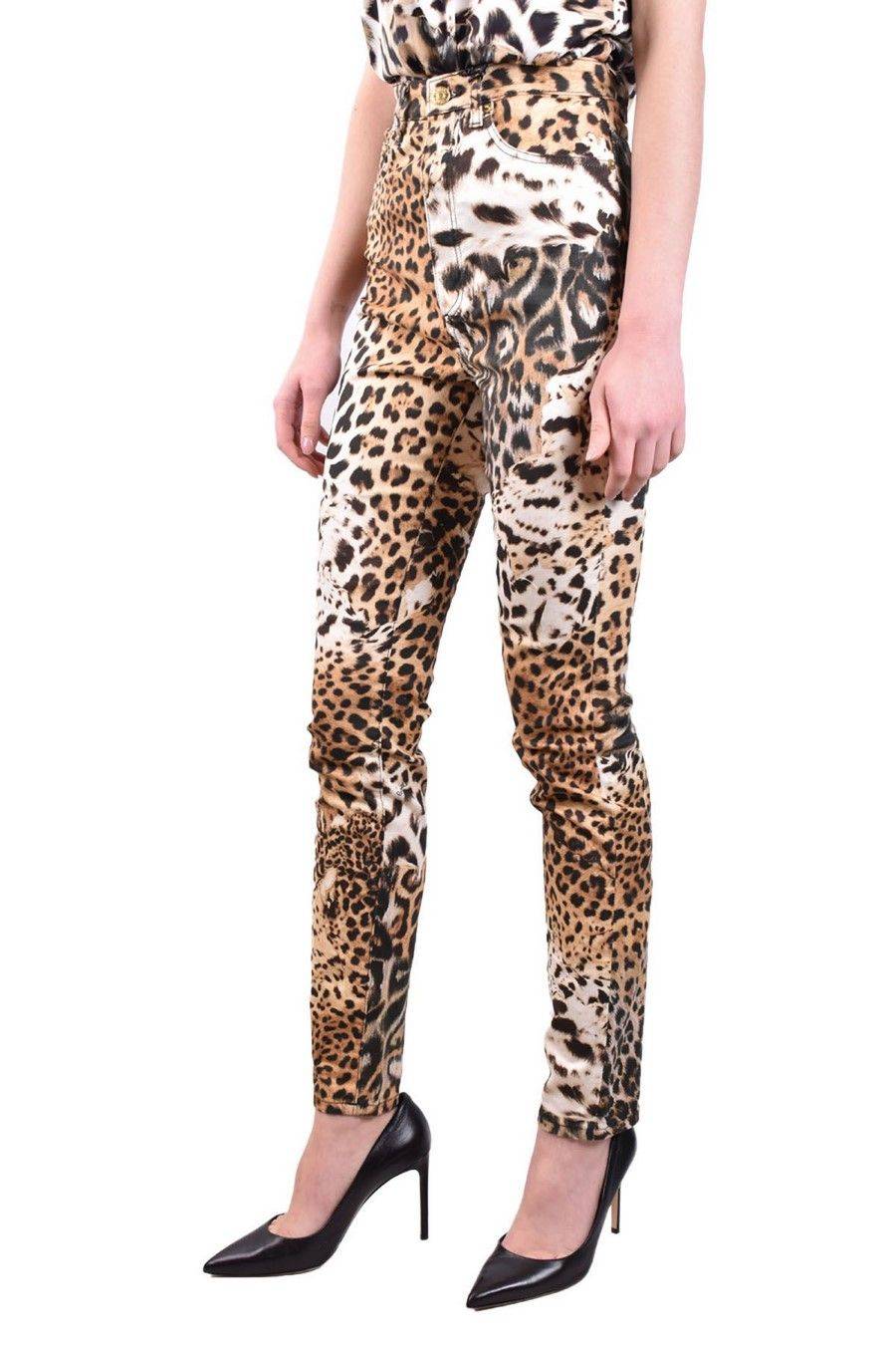 ROBERTO CAVALLI  Pantaloni Donna Cotone Beige ROBERTO CAVALLI Black Friday Prezzi