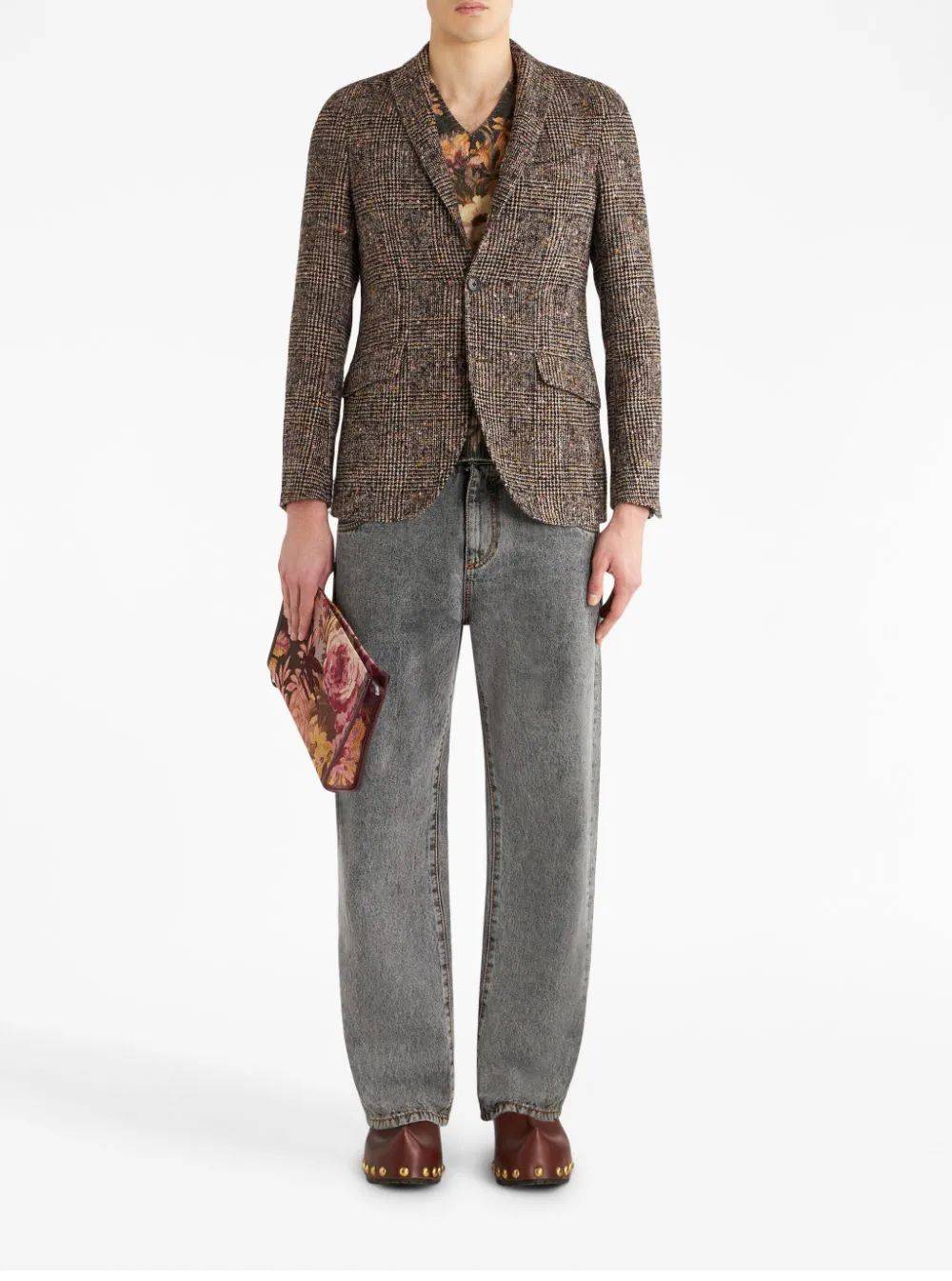 ETRO  Giacca da Uomo ETRO in Alpaca e Lana Marrone Acquista Ora