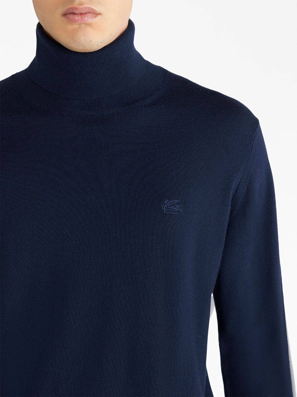 ETRO  Maglione Dolcevita Blu ETRO Uomo 100% Lana Vergine Offerta