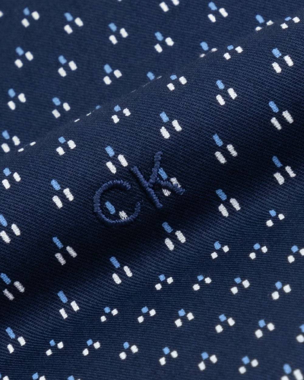CALVIN KLEIN  Camicia Uomo Calvin Klein Blu in Cotone Outlet