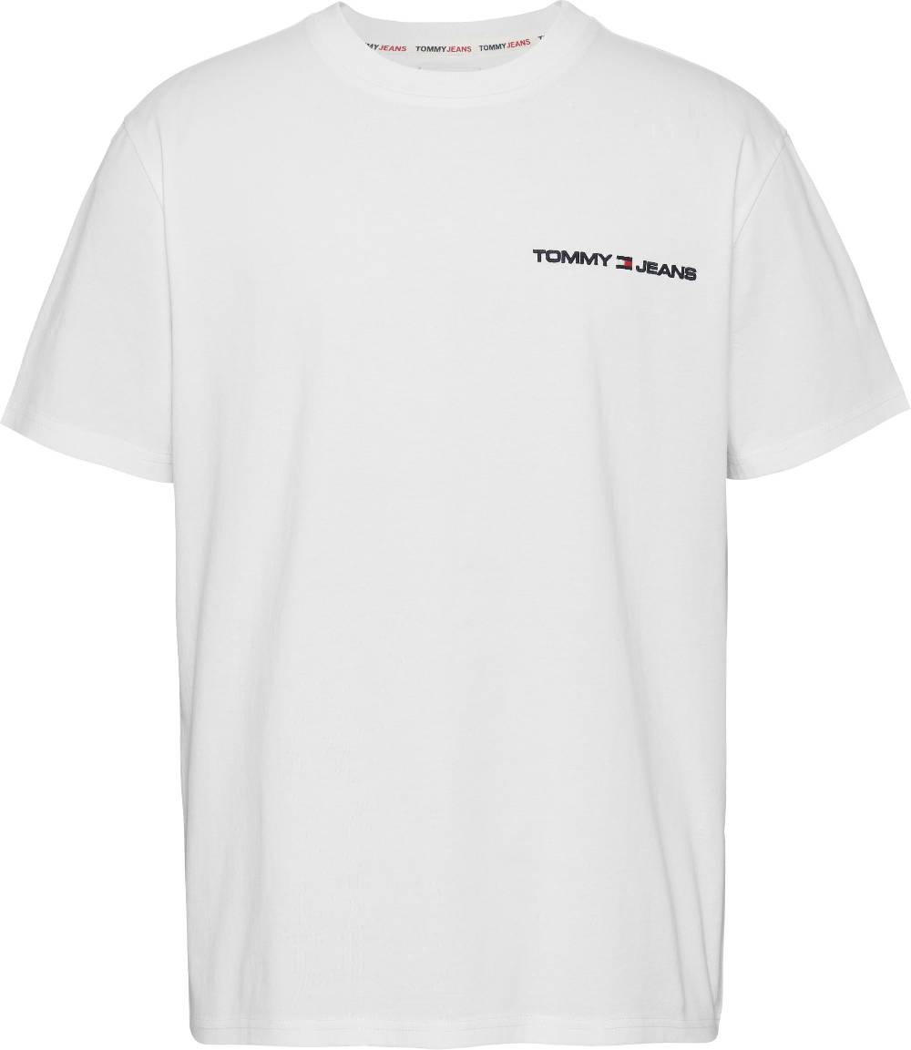 TOMMY JEANS T-Shirt da Uomo Tommy Jeans Bianca in Cotone con Girocollo