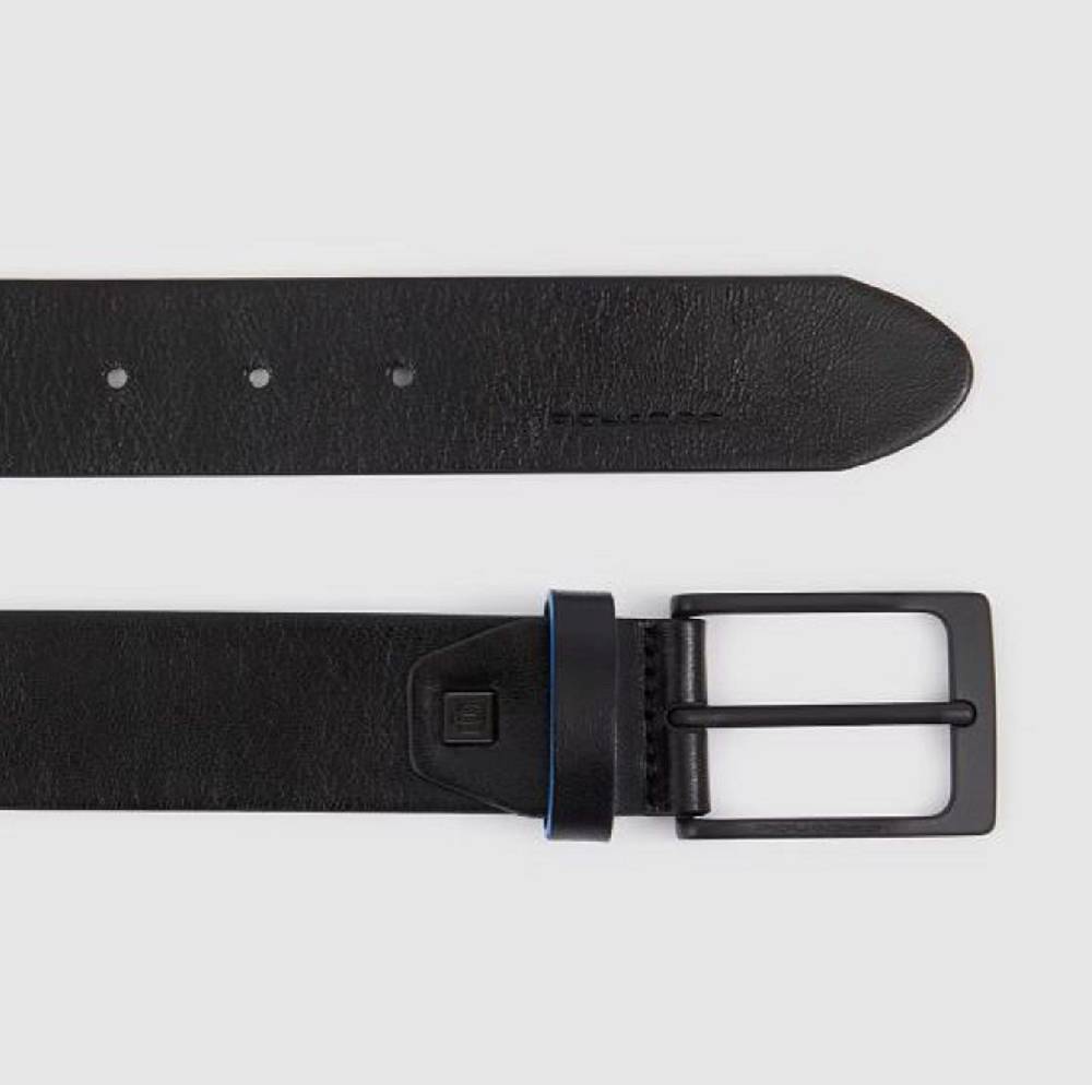 PIQUADRO  Cintura in Pelle Nera Piquadro Uomo - Eleganza Artigianale Italiana Prezzo di fabbrica