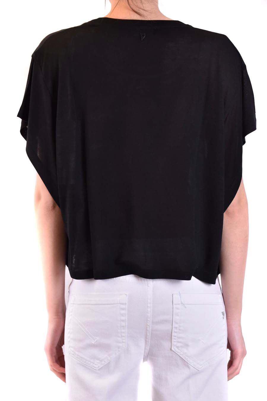 DONDUP  T-Shirt Donna in Cotone Nero DONDUP Offerta Giorno del Papà