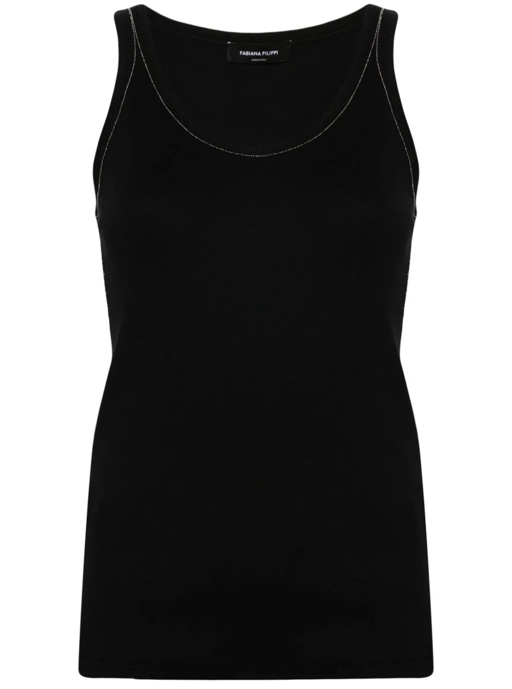 FABIANA FILIPPI Maglia Nera Fabiana Filippi - Camicetta in Cotone Elasticizzato da Donna