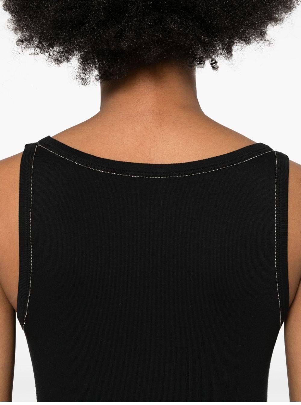 FABIANA FILIPPI  Maglia Nera Fabiana Filippi - Camicetta in Cotone Elasticizzato da Donna Offerta San Valentino