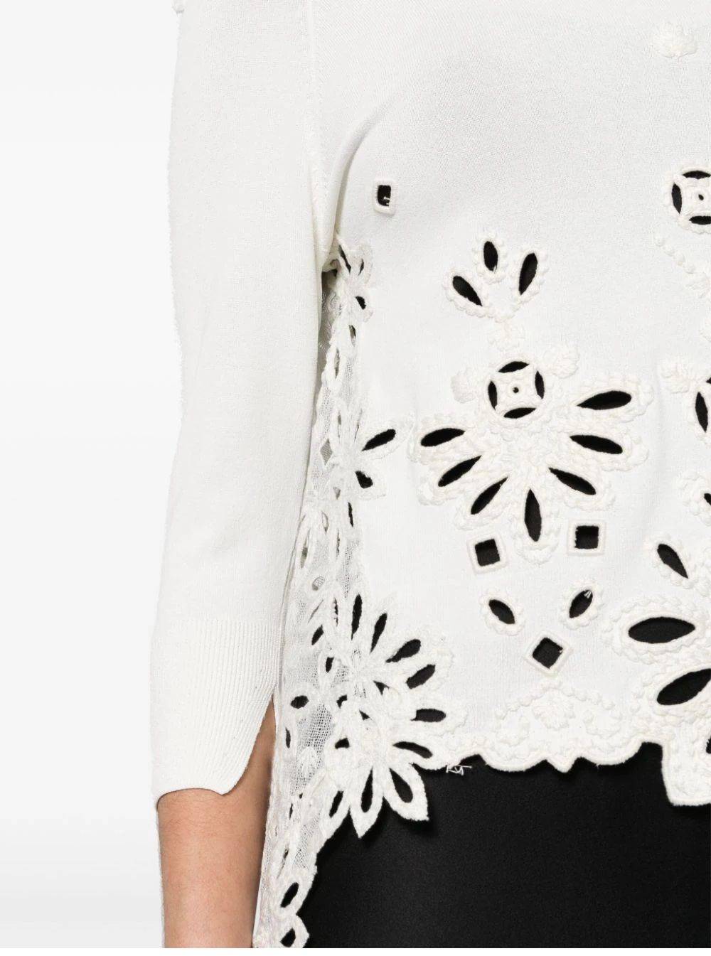ERMANNO SCERVINO  Maglione Bianco Scollo a Barca Ermanno Scervino Offerte esclusive
