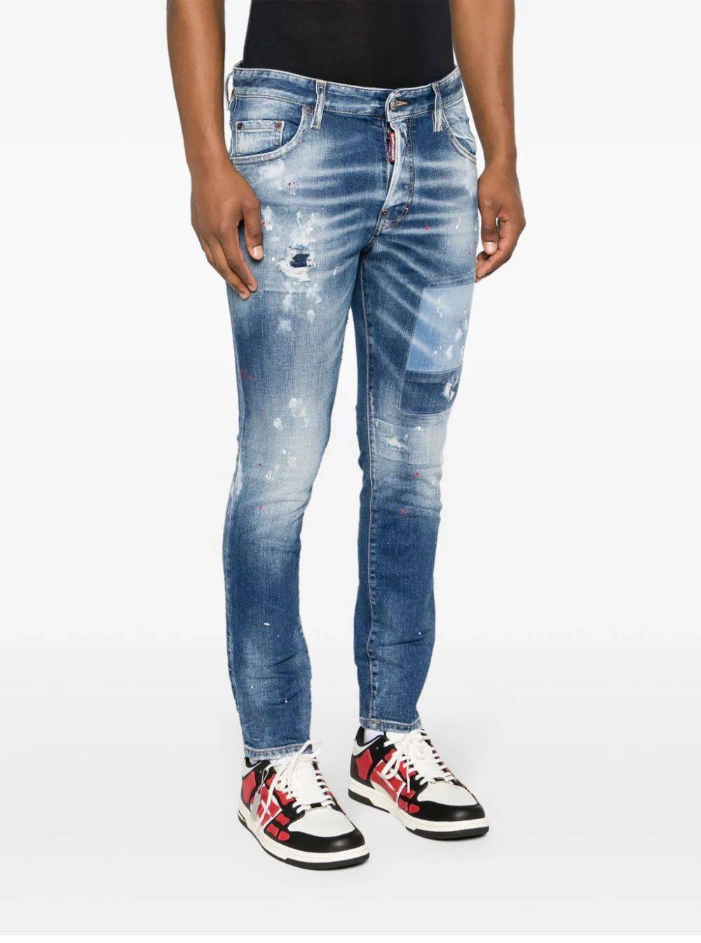 DSQUARED2  Pantaloni Uomo Cotone 5 Tasche Azzurro Chiaro DSQUARED2 Lightning offer