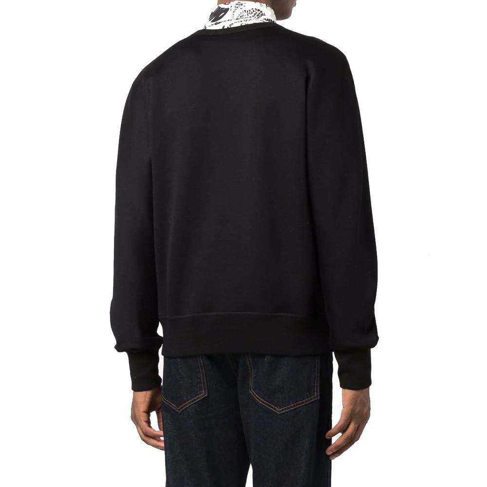 ALEXANDER MCQUEEN  Felpa Logo Cotone Nera Alexander McQueen Uomo Liquidazione