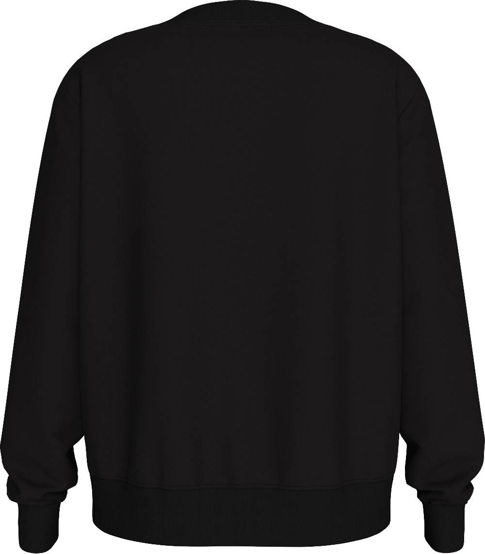 CALVIN KLEIN  Felpa da Donna Nera in Cotone Misto Calvin Klein Sconti VIP
