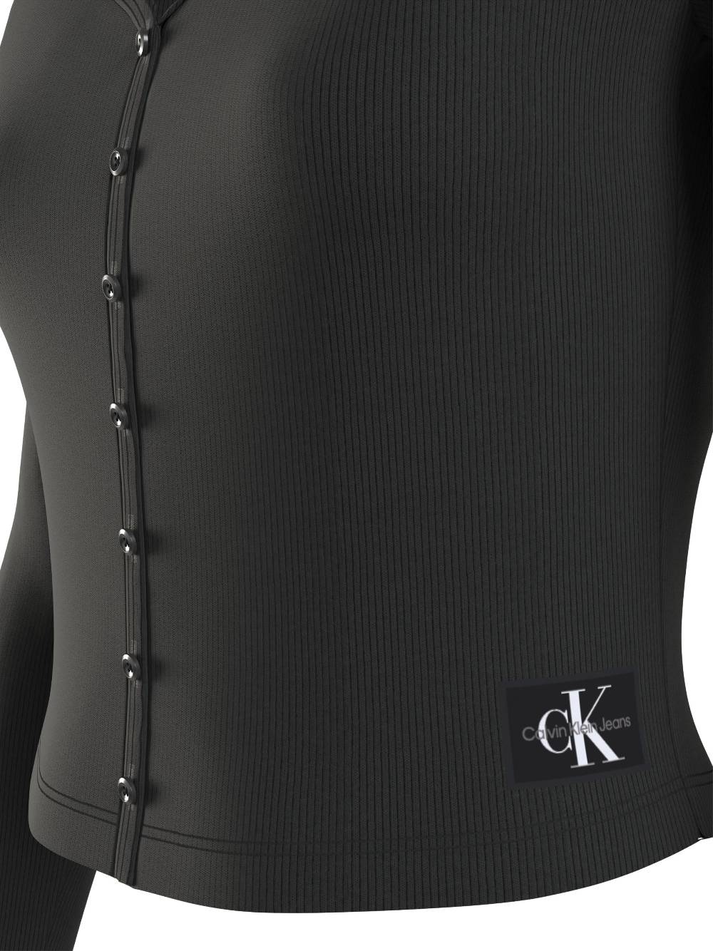 CALVIN KLEIN  Maglietta a Maniche Lunghe Nera Calvin Klein da Donna ACQUISTA ORA