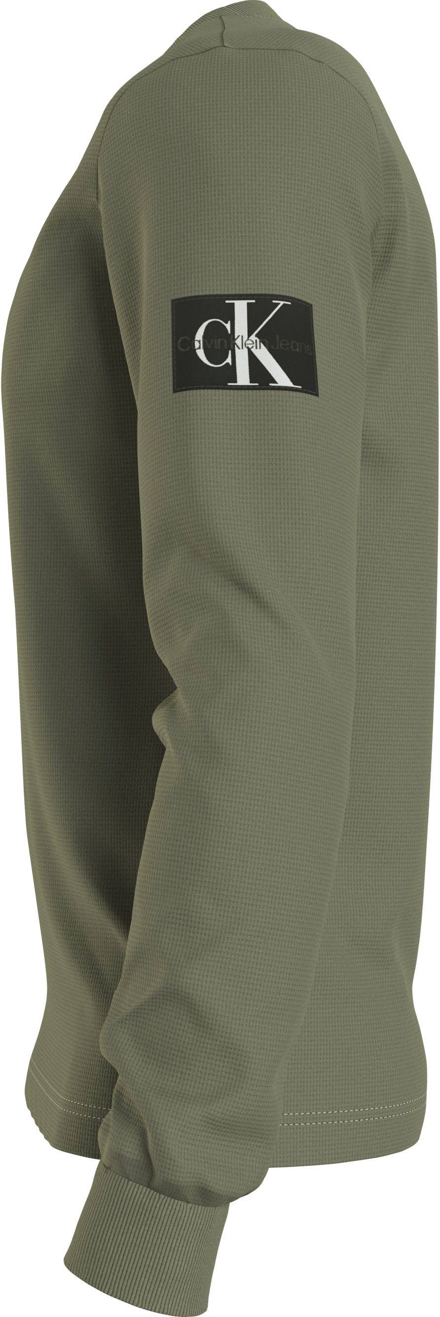 CALVIN KLEIN  Felpa di Cotone Verde Calvin Klein - Abbigliamento Casual Uomo Ultimi due giorni