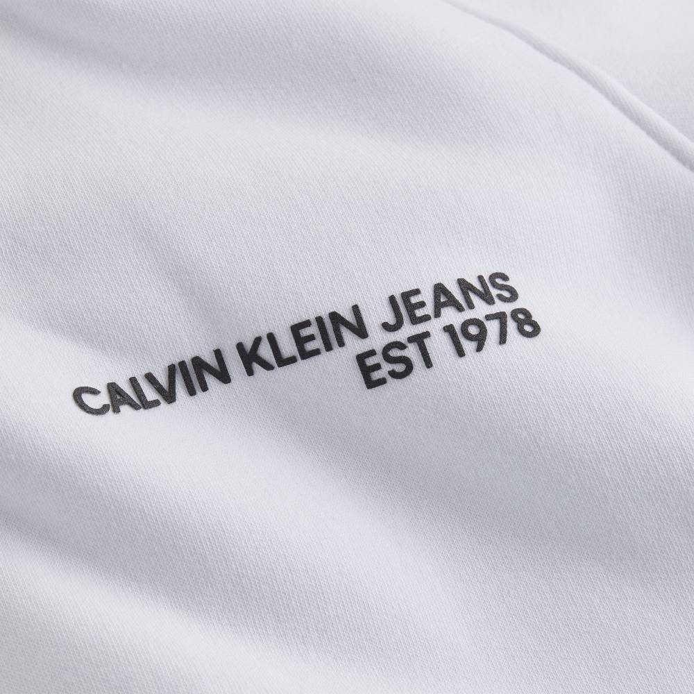 CALVIN KLEIN  Felpa con Cappuccio Bianca in Cotone Misto Calvin Klein Uomo Fino al 65% di sconto