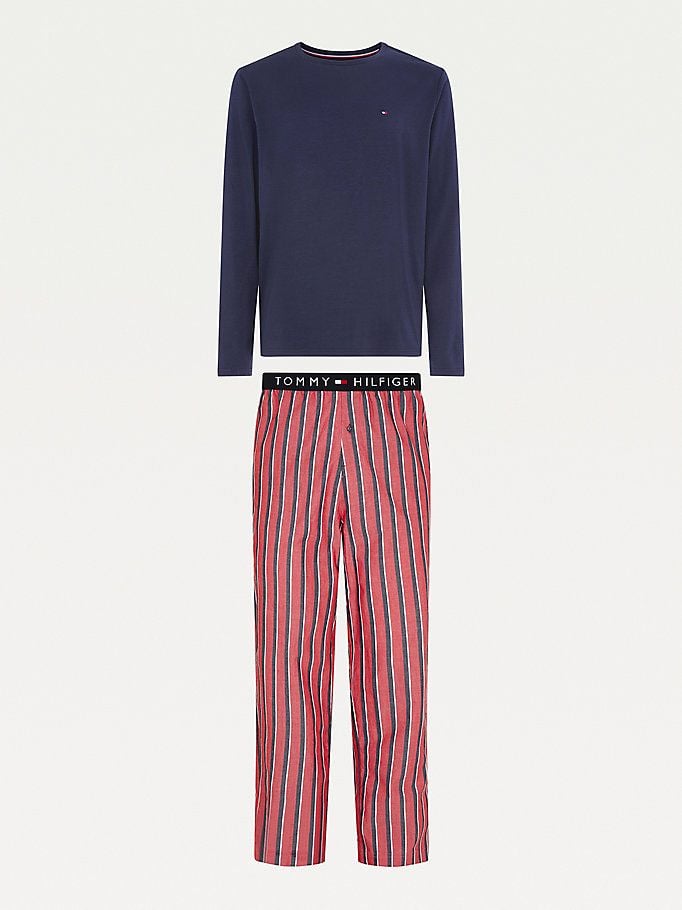 TOMMY JEANS  Pigiama Elasticizzato Blu da Uomo TOMMY JEANS in Cotone Esporta salva
