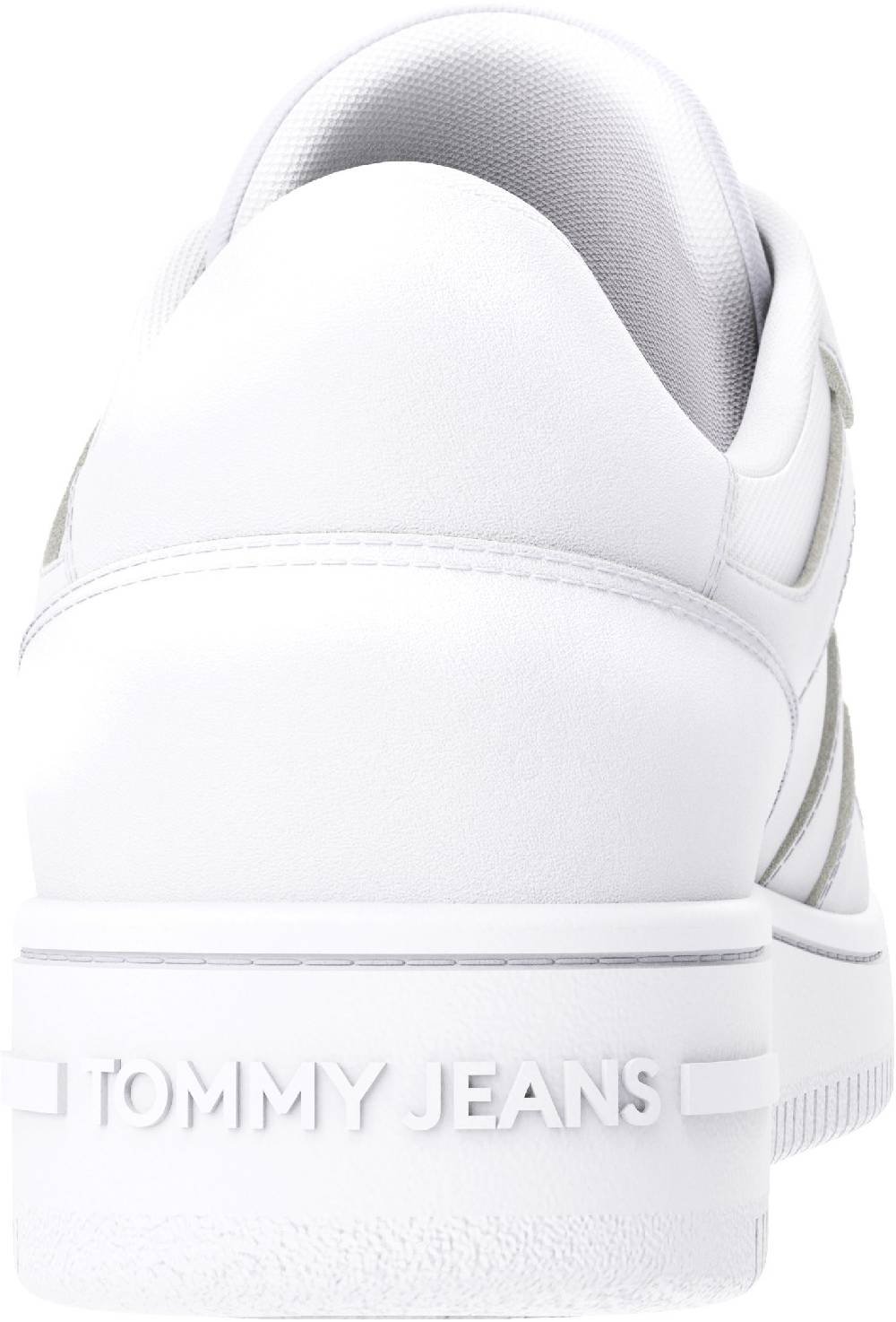 TOMMY JEANS  Sneakers da Basket Retrò in Pelle da Uomo Tommy Jeans - Bianche Black Friday Prezzi