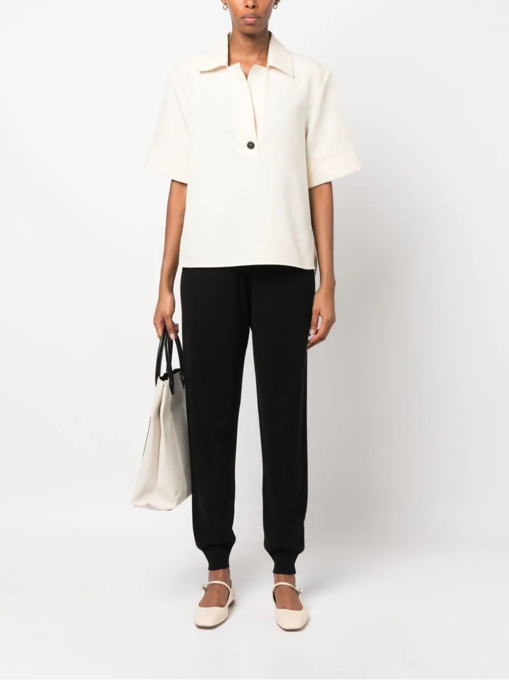 FABIANA FILIPPI  Pantaloni Eleganti Neri in Lana e Seta FABIANA FILIPPI Donna 50% di sconto per tempo limitato