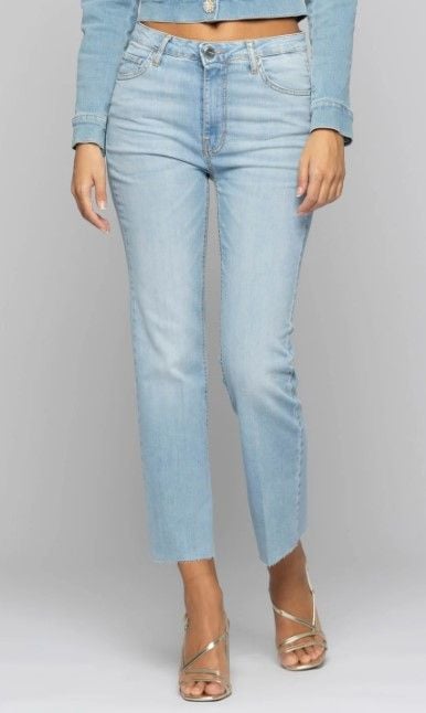 KOCCA  Jeans Donna Blu a Gamba Dritta in Cotone Elasticizzato KOCCA 2025