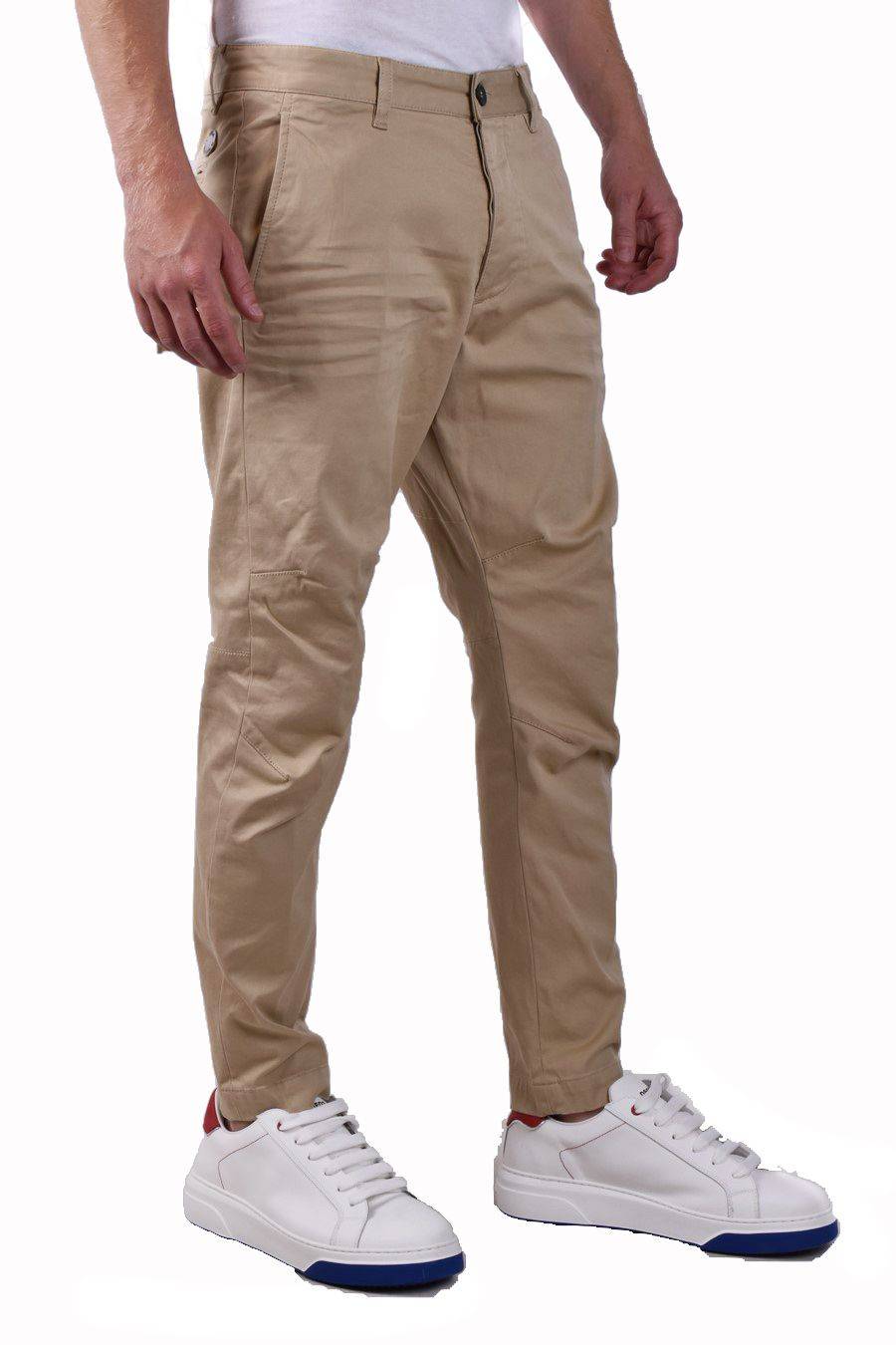 DSQUARED2  Pantaloni Uomo Cotone DSQUARED2 Color Sabbia del Deserto Italia