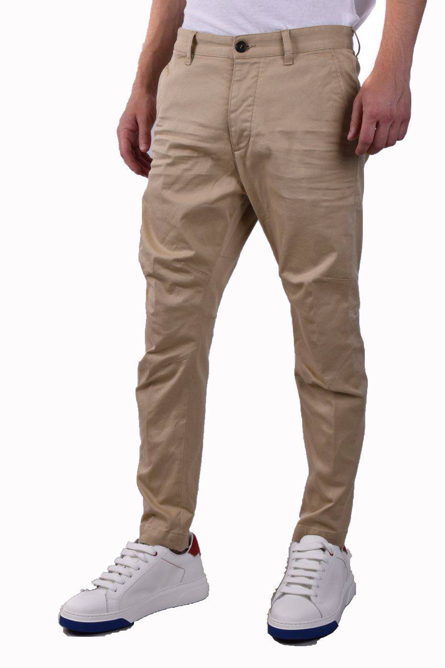 DSQUARED2  Pantaloni Uomo Cotone DSQUARED2 Color Sabbia del Deserto Italia