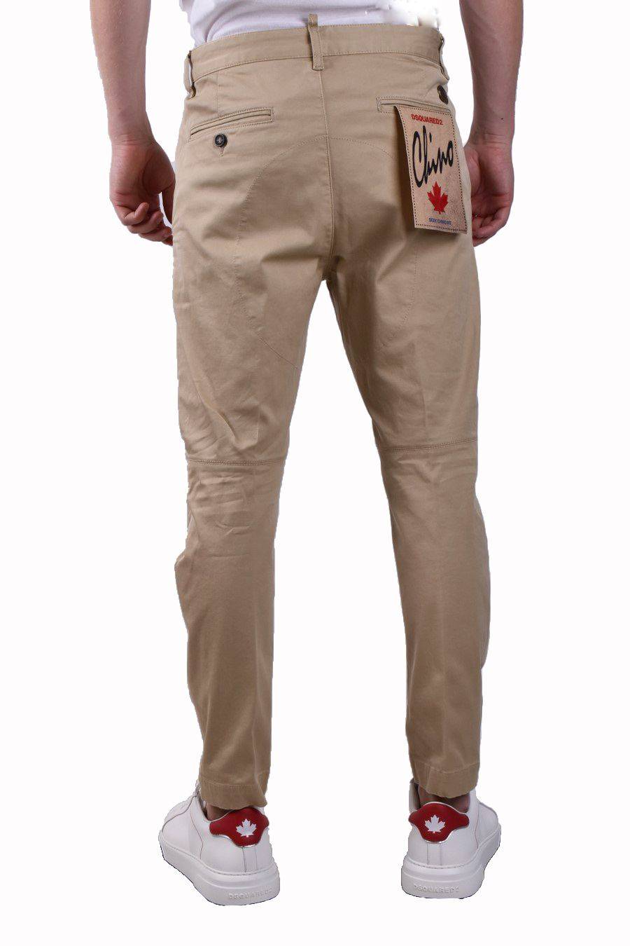 DSQUARED2  Pantaloni Uomo Cotone DSQUARED2 Color Sabbia del Deserto Italia