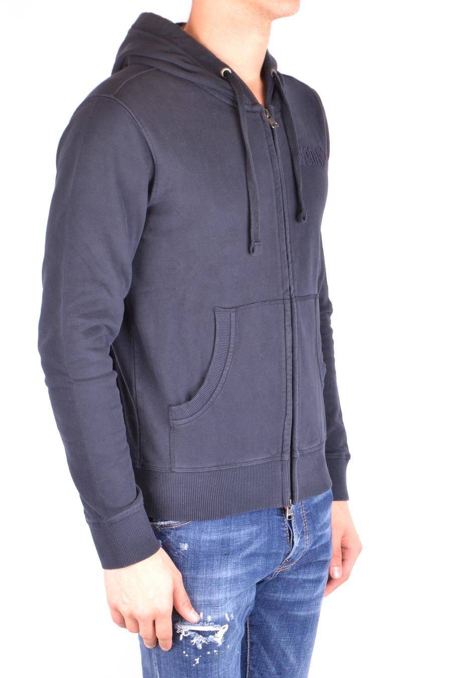 WOOLRICH  Felpa Blu in Cotone Woolrich da Uomo Nuovo