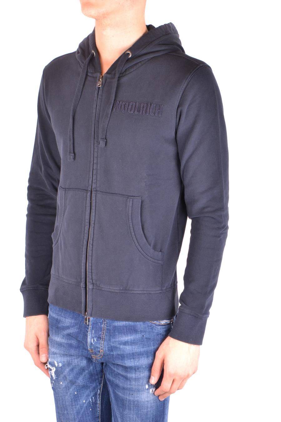 WOOLRICH  Felpa Blu in Cotone Woolrich da Uomo Nuovo