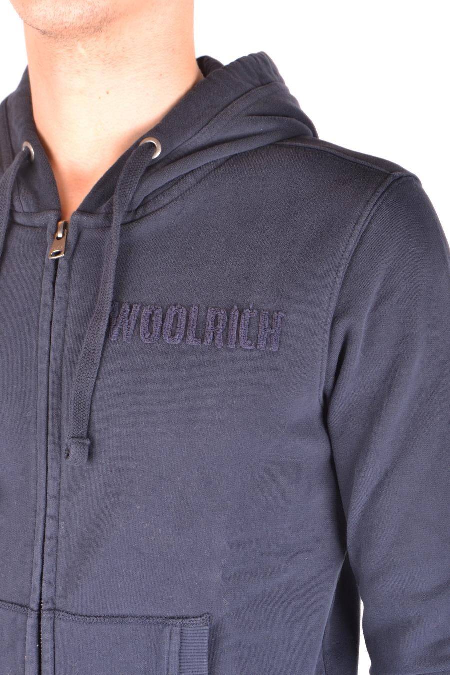 WOOLRICH  Felpa Blu in Cotone Woolrich da Uomo Nuovo