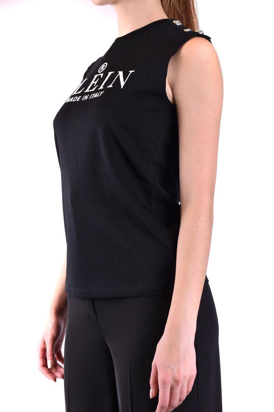PHILIPP PLEIN  Elegante Top Nero in Cotone Philipp Plein per Donna Qualità