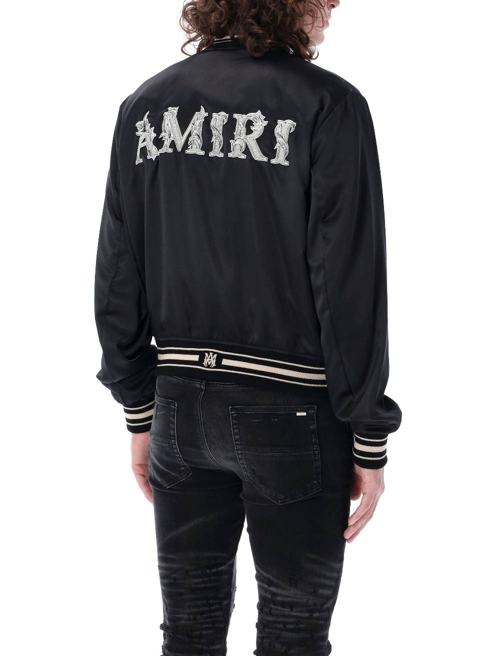 AMIRI  Giacca Bomber Nera MA Logo da Uomo AMIRI Promozione