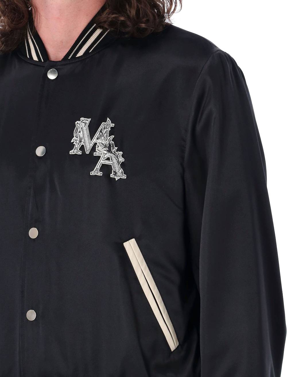 AMIRI  Giacca Bomber Nera MA Logo da Uomo AMIRI Promozione