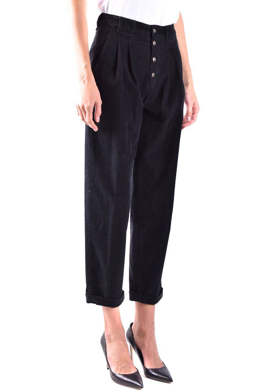 DONDUP  Pantaloni Neri in Cotone Stretch DONDUP da Donna Spedizione Gratuita