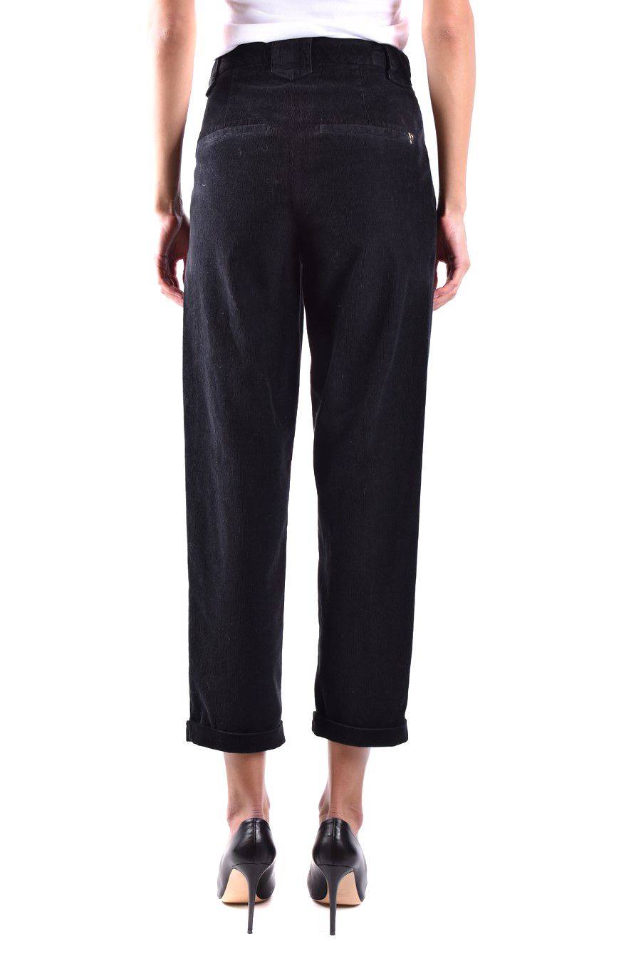 DONDUP  Pantaloni Neri in Cotone Stretch DONDUP da Donna Spedizione Gratuita
