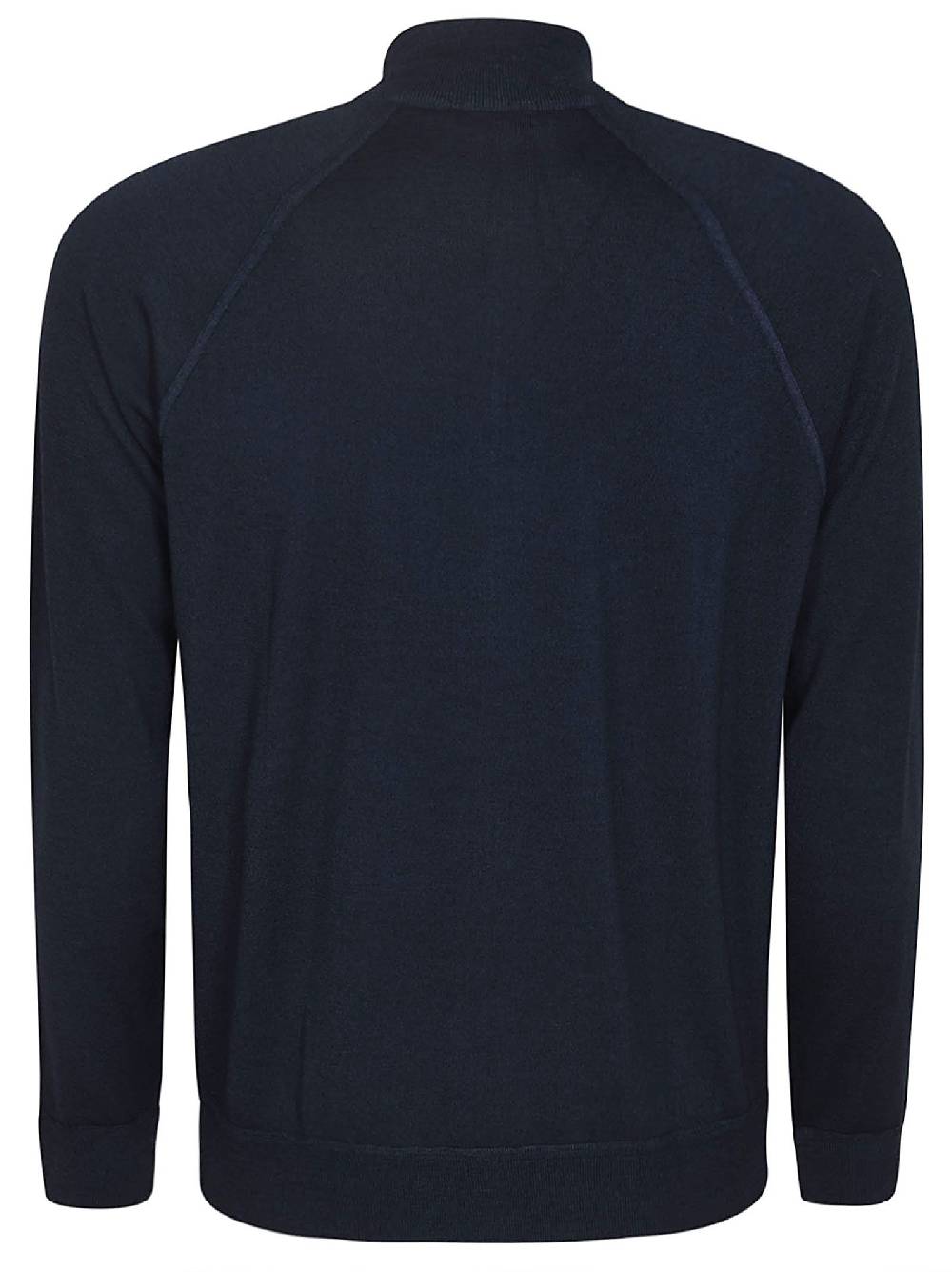 DRUMOHR  Cardigan in Lana Merino Blu Scuro con Zip da Uomo Drumohr Promozione Limitata