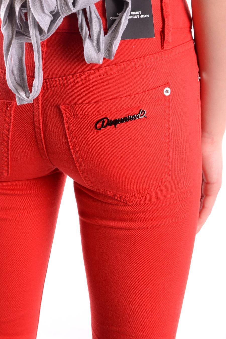DSQUARED2  Jeans Rossi Skinny DSQUARED2 da Donna - Elasticizzati Comodi Affare Del Giorno