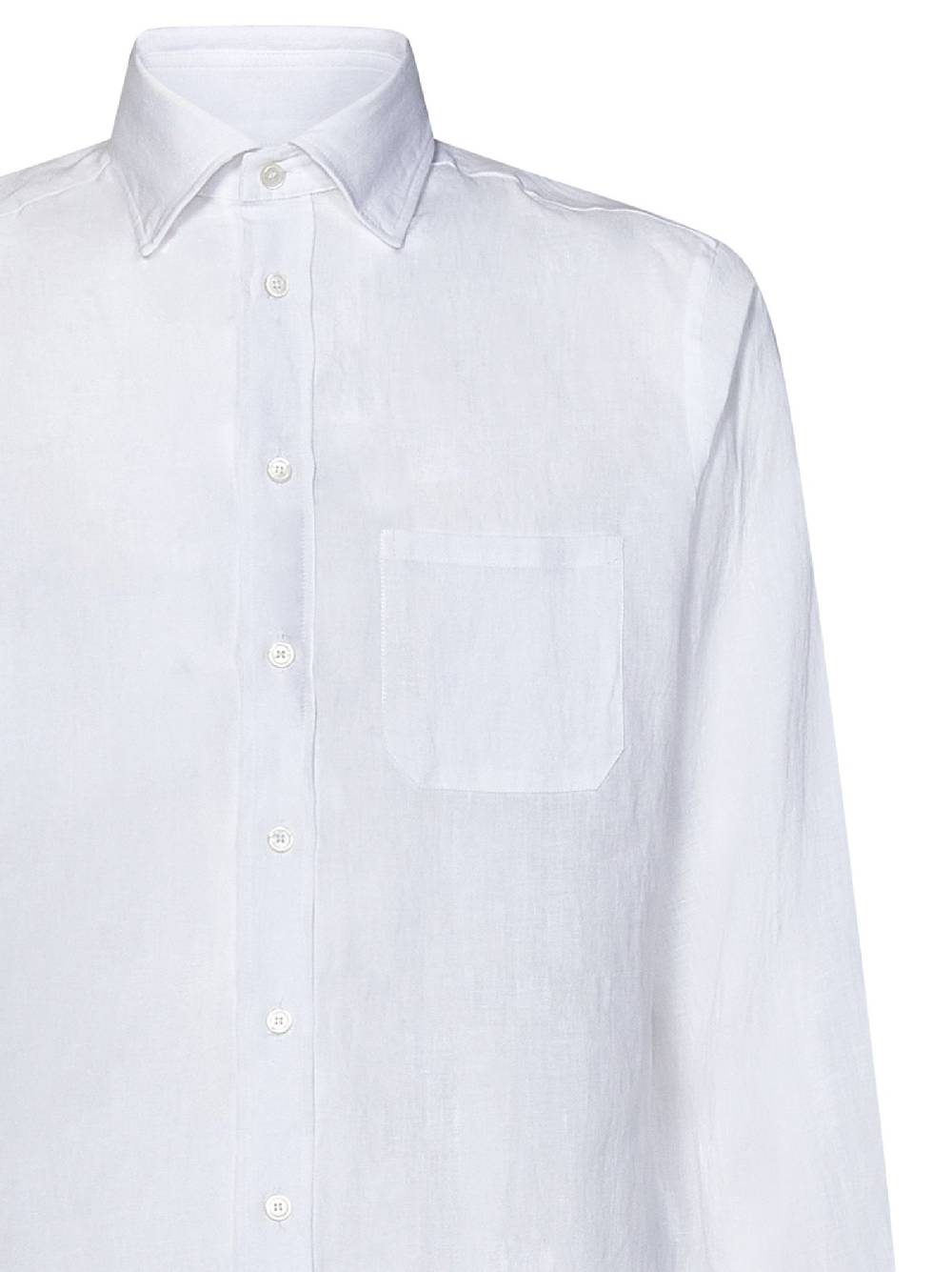 SEASE  Camicia di Lino Bianca Classica Uomo SEASE Vendita Calda