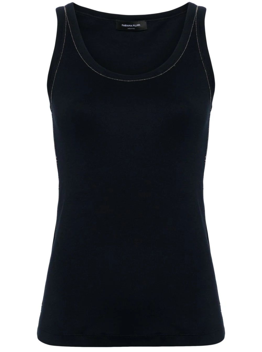 FABIANA FILIPPI Top da Donna Nero in Cotone e Elastan Fabiana Filippi