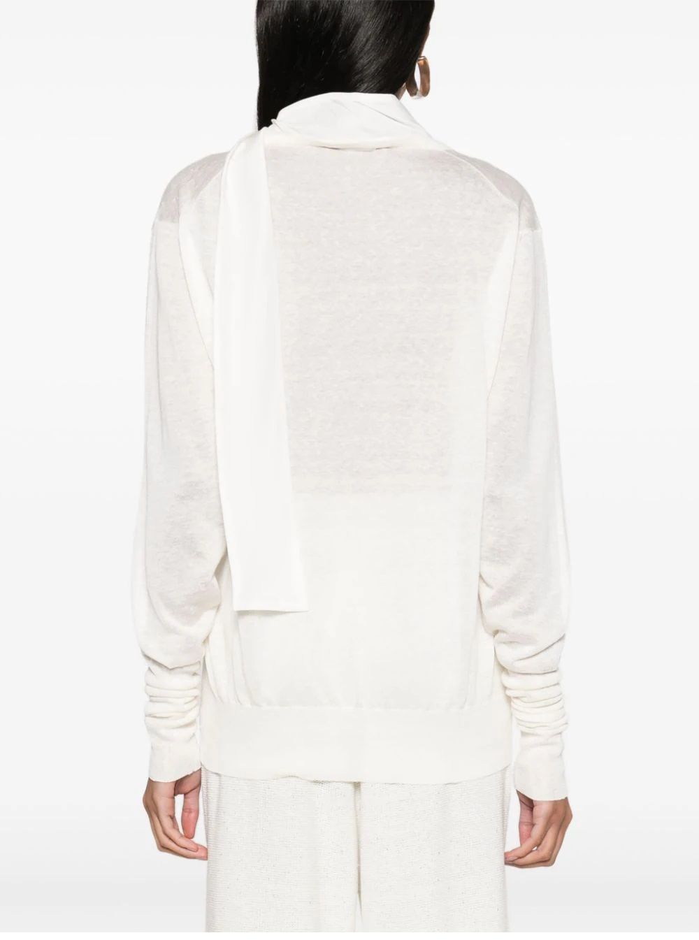 FABIANA FILIPPI  Top in Maglia Bianco Fabiana Filippi 60% Lino 40% Seta Comprare a buon mercato