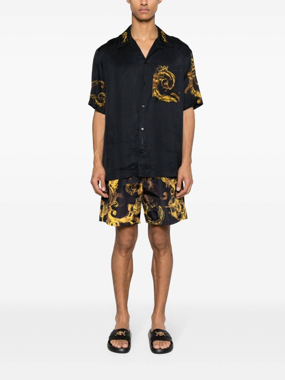 VERSACE JEANS COUTURE  Shorts Neri Uomo Versace Jeans Couture Offerta per la Festa della Mamma